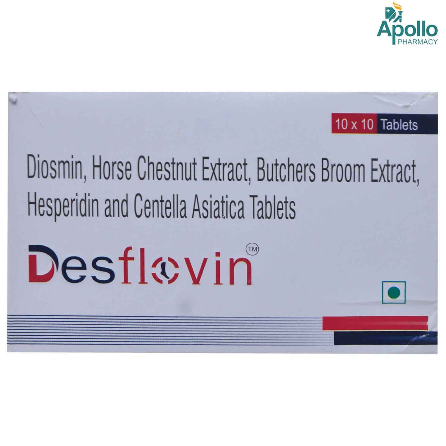 Desflovin Tablet 10's Price, Uses, Side Effects, Composition - Apollo ...