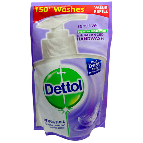 Buy Dettol Sensitive Everyday Protection Handwash, 185 ml Refill Pack Online