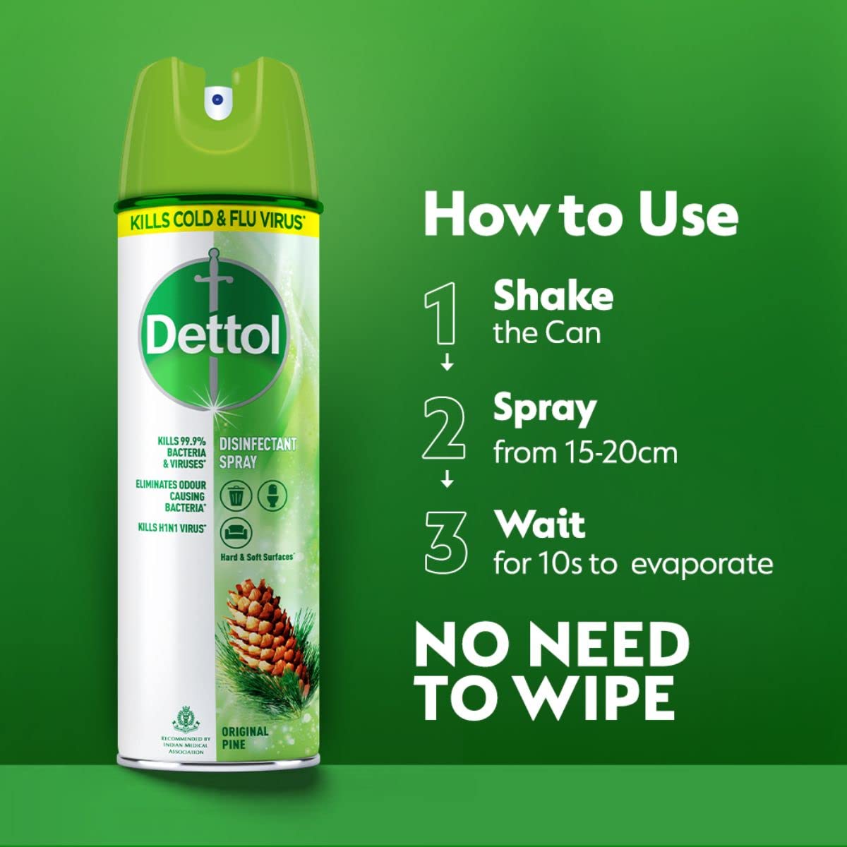 Dettol Original Pine Disinfectant Spray, 170 gm Price, Uses, Side
