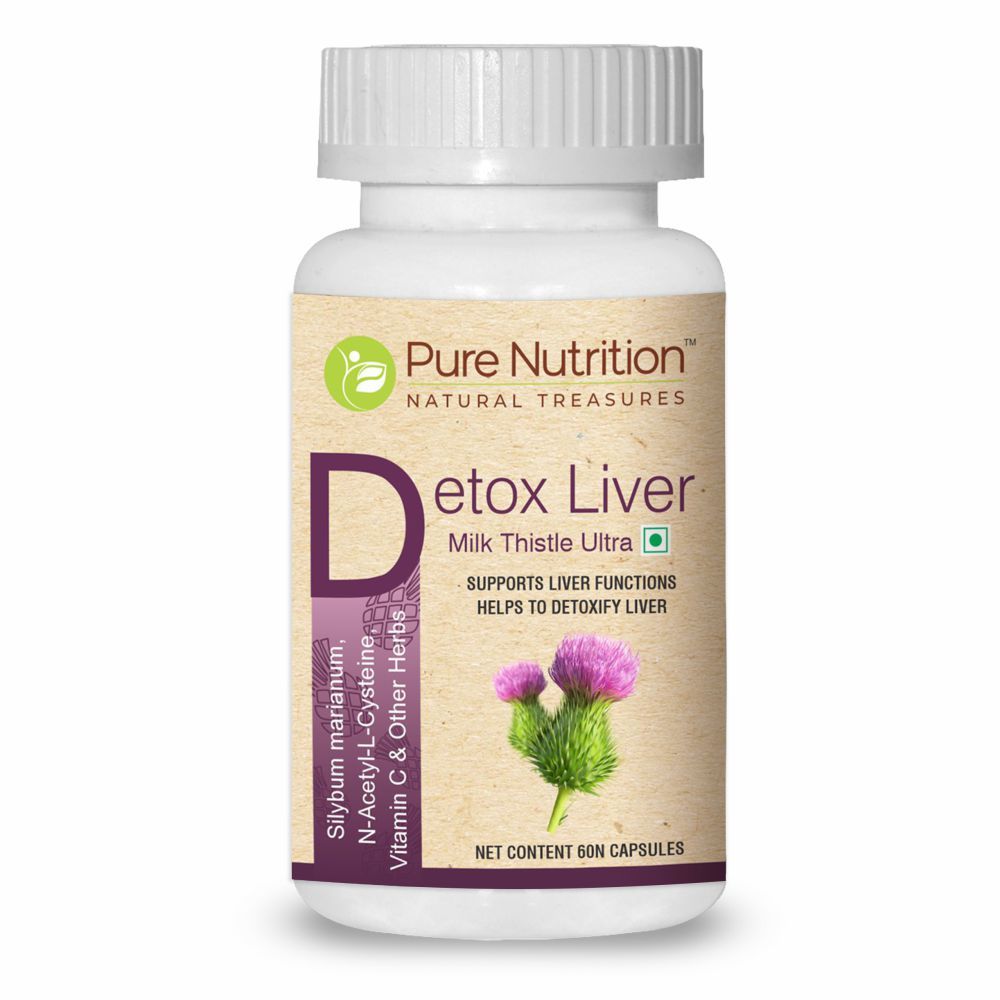Buy Pure Nutrition Detox Liver Milk Thistle Ultra, 60 Capsules Online