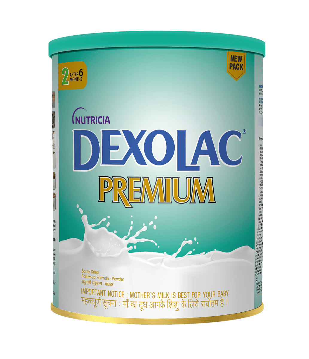 Dexolac Premium Infant Formula Stage 2 Powder (After 6 Months), 400 gm, Pack of 1 