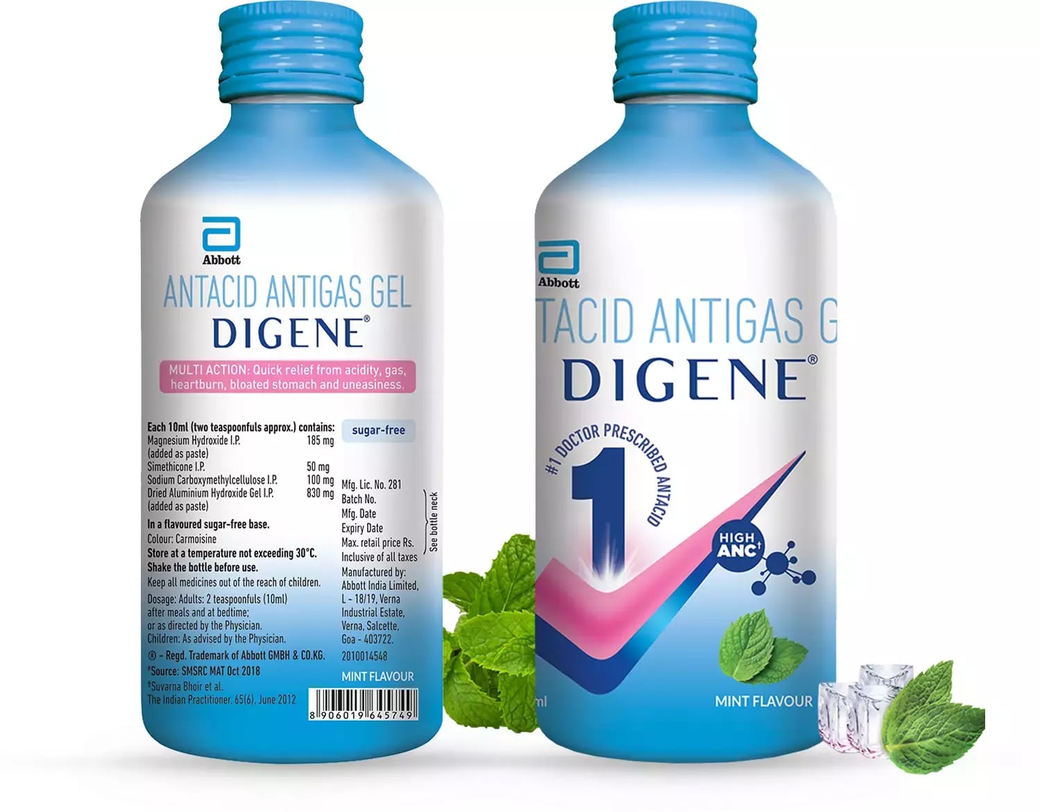 Digene Acidity & Gas Relief Gel Mint Flavour, 200 ml Price, Uses, Side