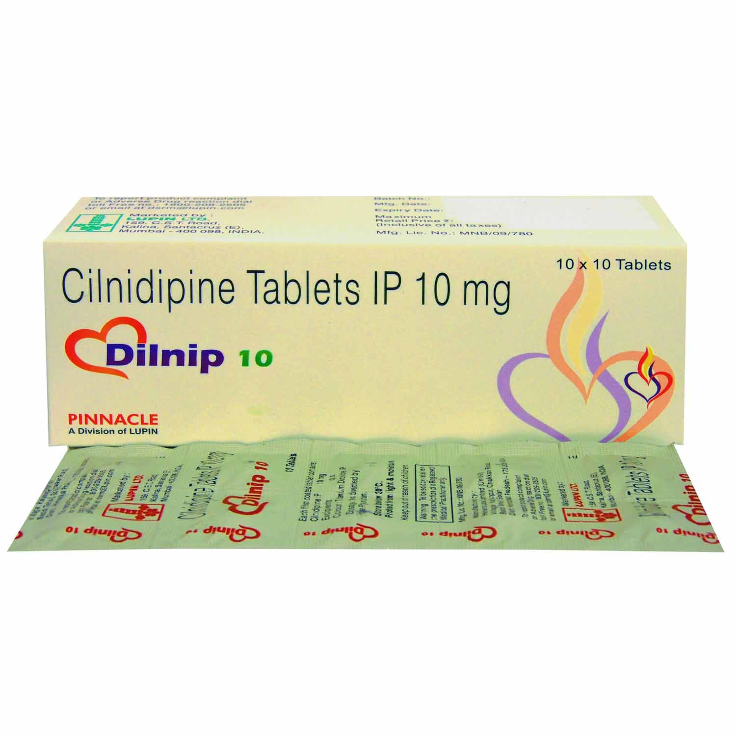 Dilnip 10 Tablet 10's Price, Uses, Side Effects, Composition - Apollo ...