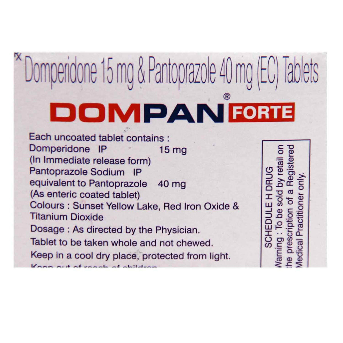 Dompan Forte Tablet 10's Price, Uses, Side Effects, Composition