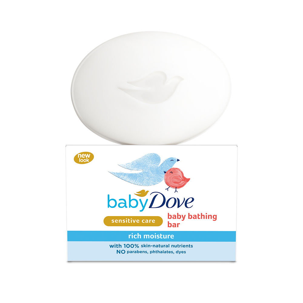 Baby Dove Rich Moisture Bathing Bar, 75 gm, Pack of 1 