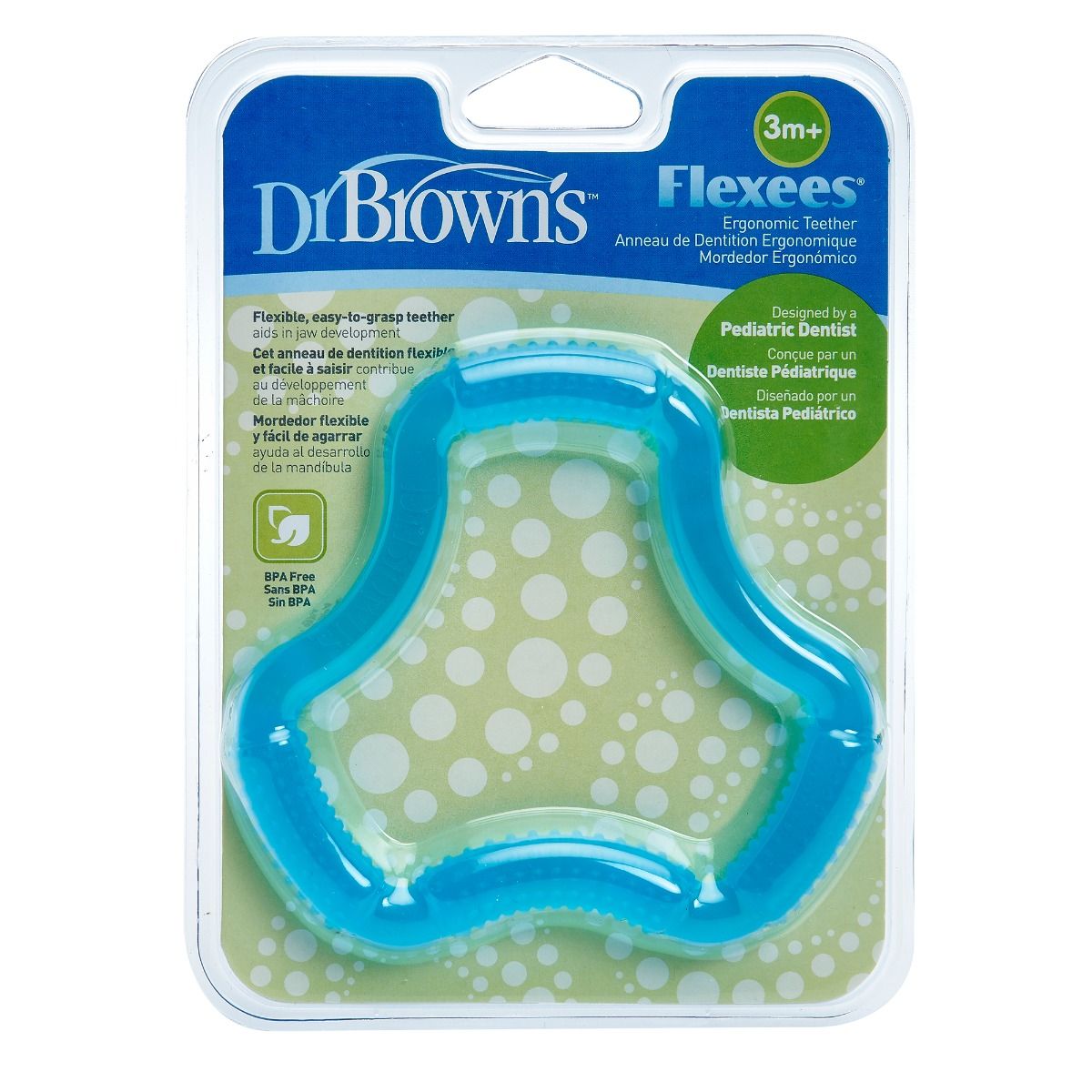 Buy Dr.Brown's A-Shape Teether Blue Flexees 3+Months, 1 Count Online