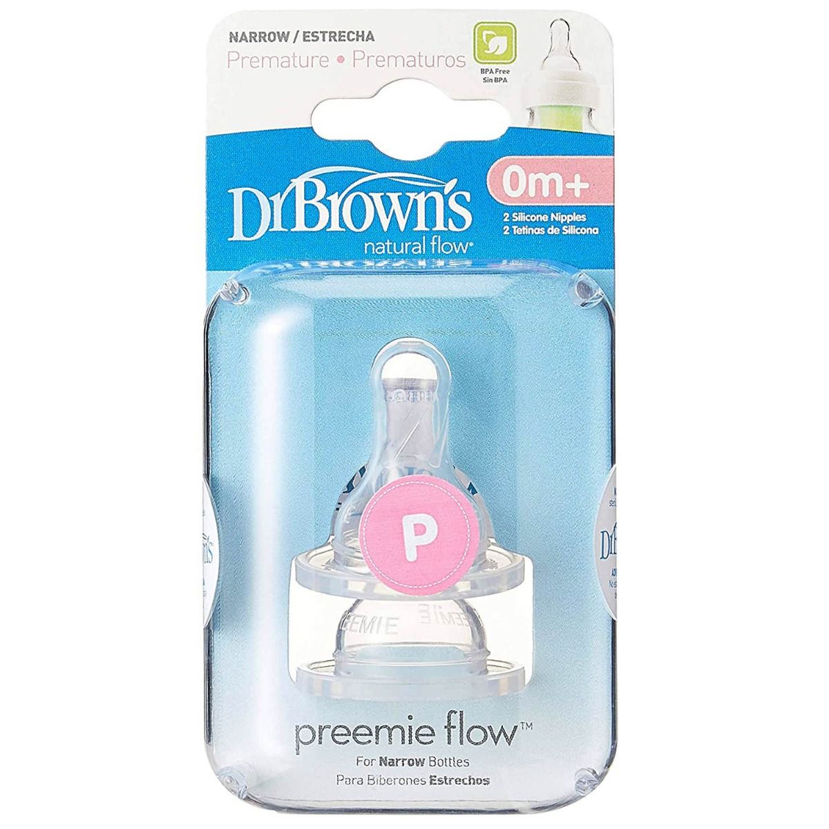 Buy Dr.Brown's Preemie Flow Silicone Narrow Nipples, 2 Count Online