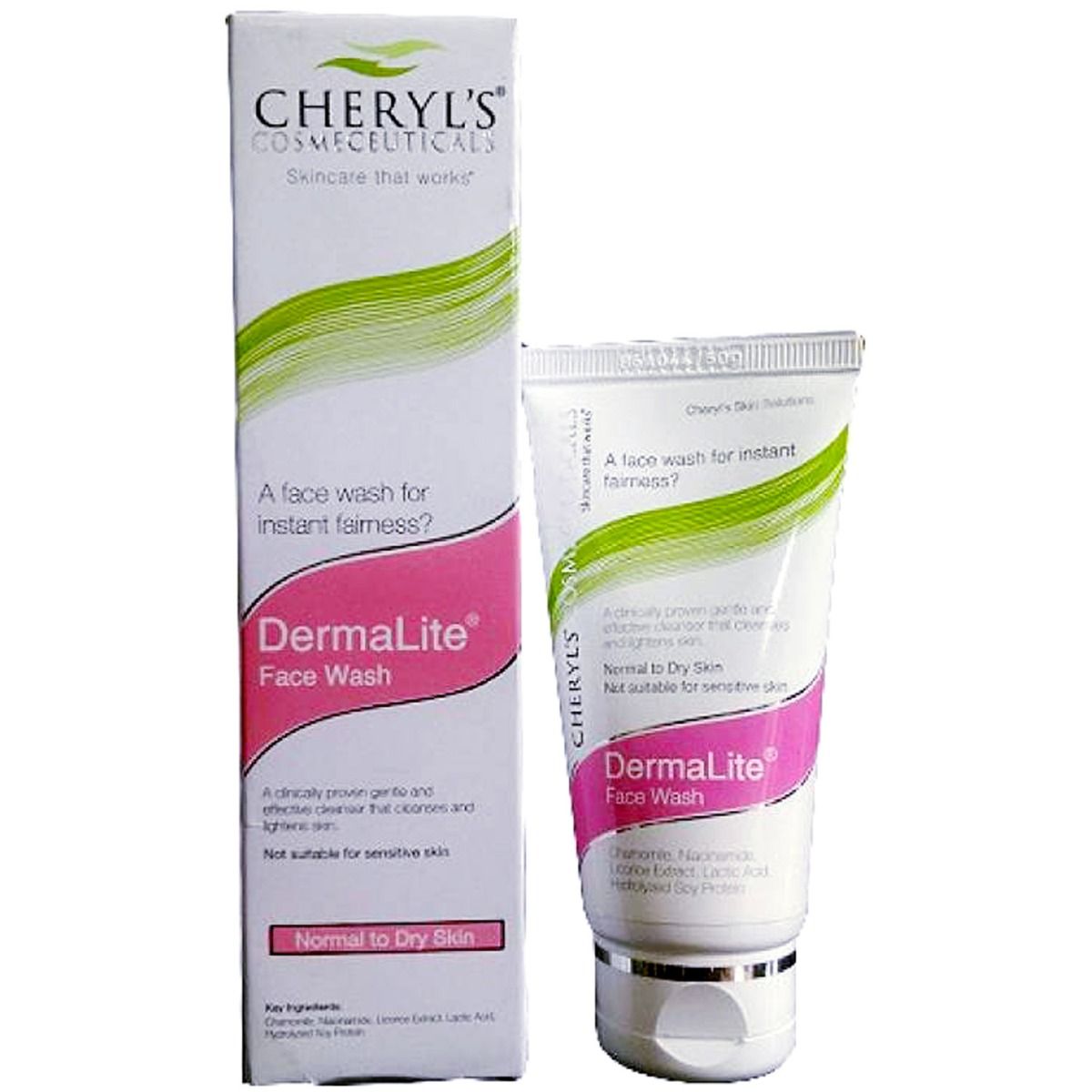 Cheryl's Dermalite Face Wash For Normal to Dry Skin, 100 ml, Pack of 1 