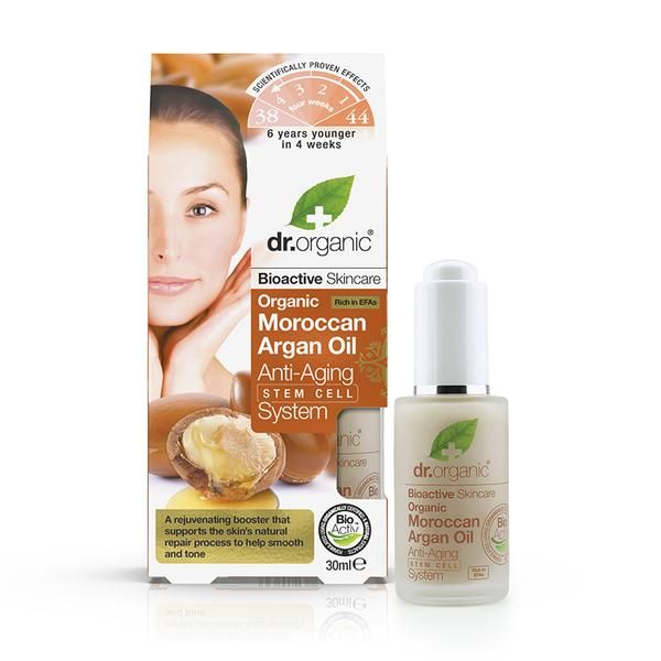 dr.organic Moroccan Argan Oil Anti-Aging Stem Cell System, 30 ml, Pack of 1 