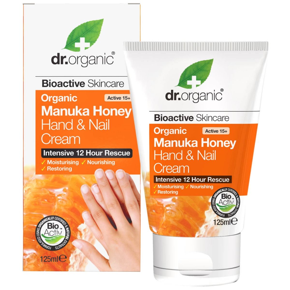 Buy dr.organic Manuka Honey Hand & Nail Cream, 125 ml  Online