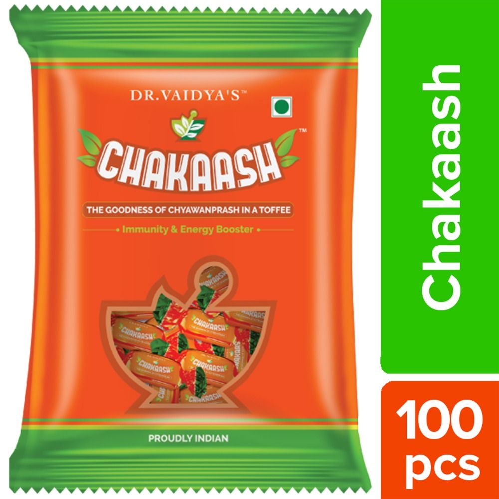 Dr. Vaidya's Chakaash Toffee, 100 Count (2 x 50 Toffees), Pack of 1 