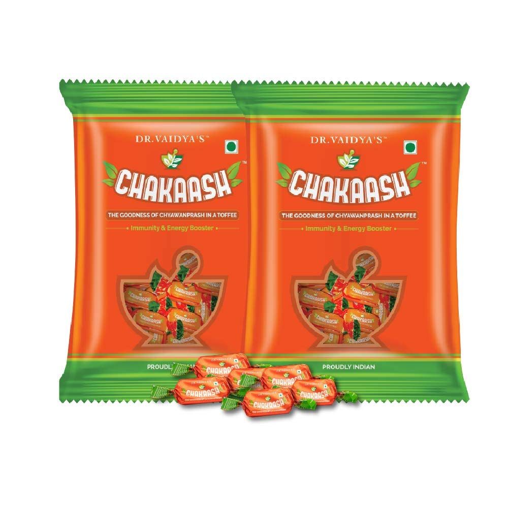 Dr. Vaidya's Chakaash Toffee, 100 Count (2 x 50 Toffees), Pack of 1 