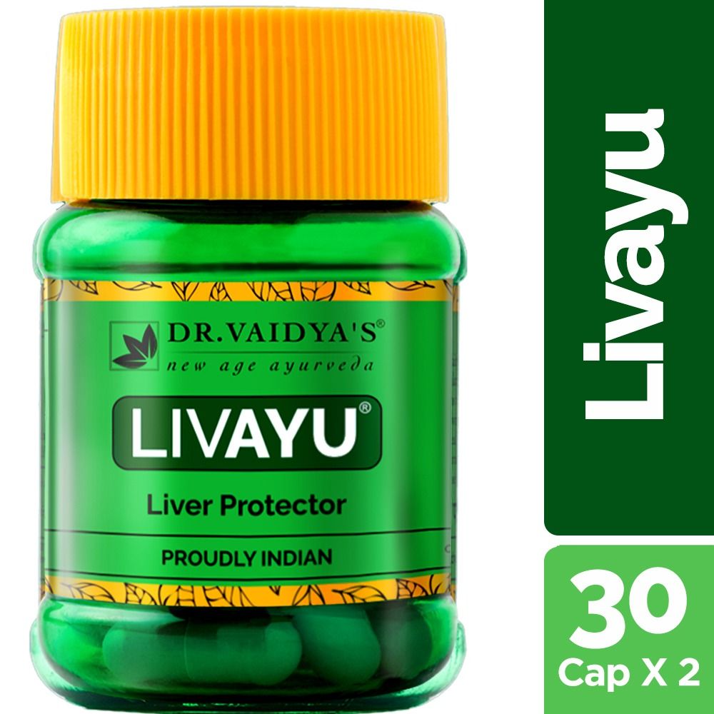 Buy Dr. Vaidya's Livayu Liver Protector, 60 Capsules (2 x 30 Capsules) Online