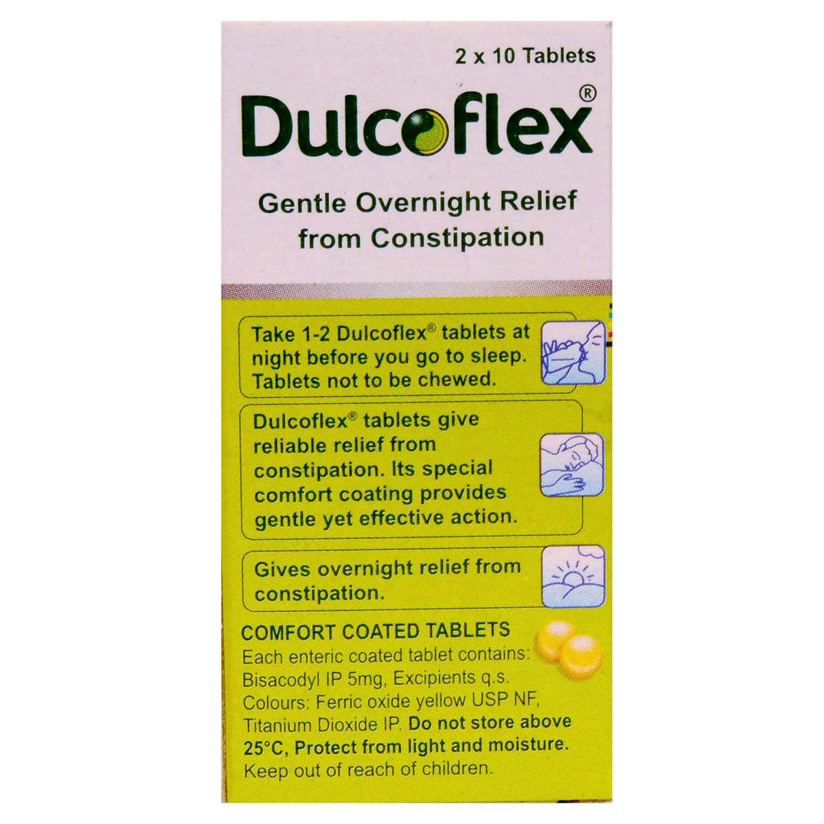 Dulcoflex Tablet 10's Price, Uses, Side Effects, Composition Apollo