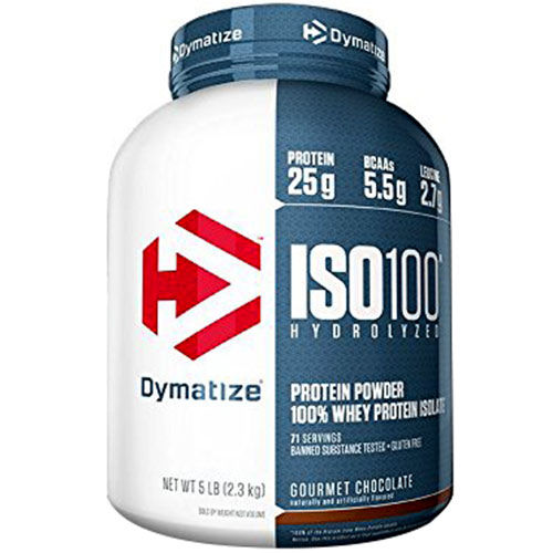 Buy Dymatize Iso-100 Hydrolyzed 100% Whey Protein Isolate Gourmet Chocolate Flavour Powder, 5 lbs Online