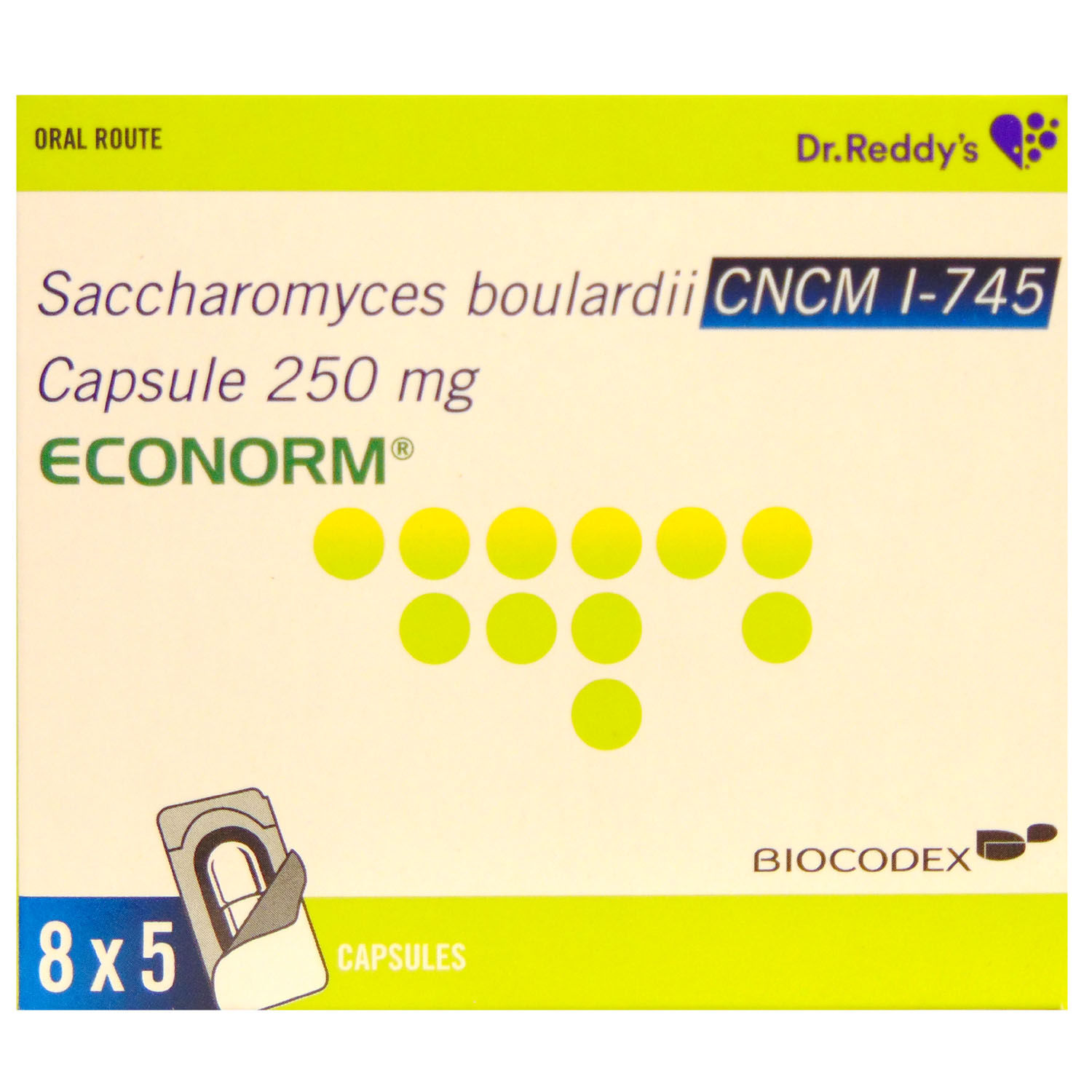 Econorm 250 mg Capsule 5's Price, Uses, Side Effects, Composition