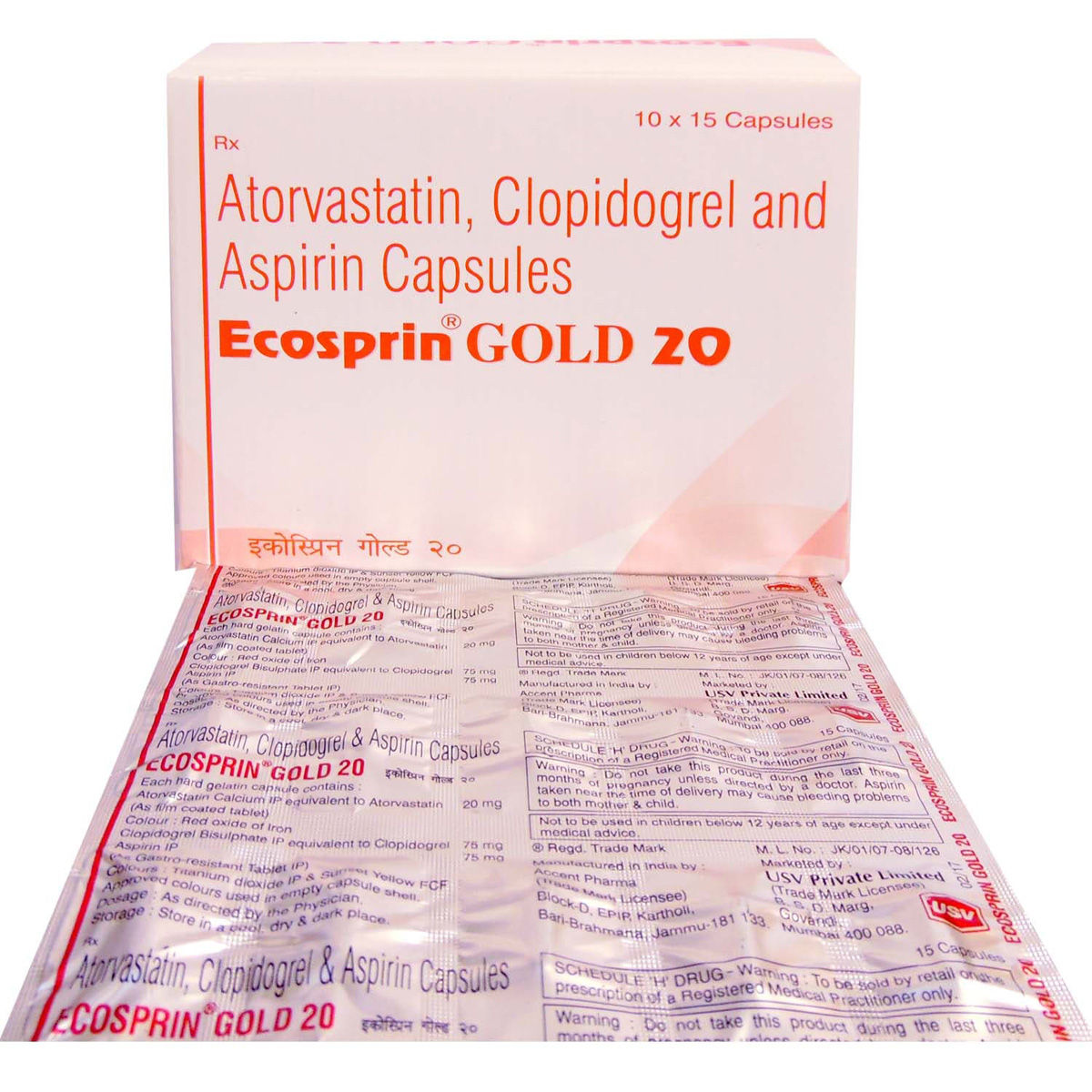 Ecosprin Gold 20 Capsule 15's, Pack of 15 CAPSULES