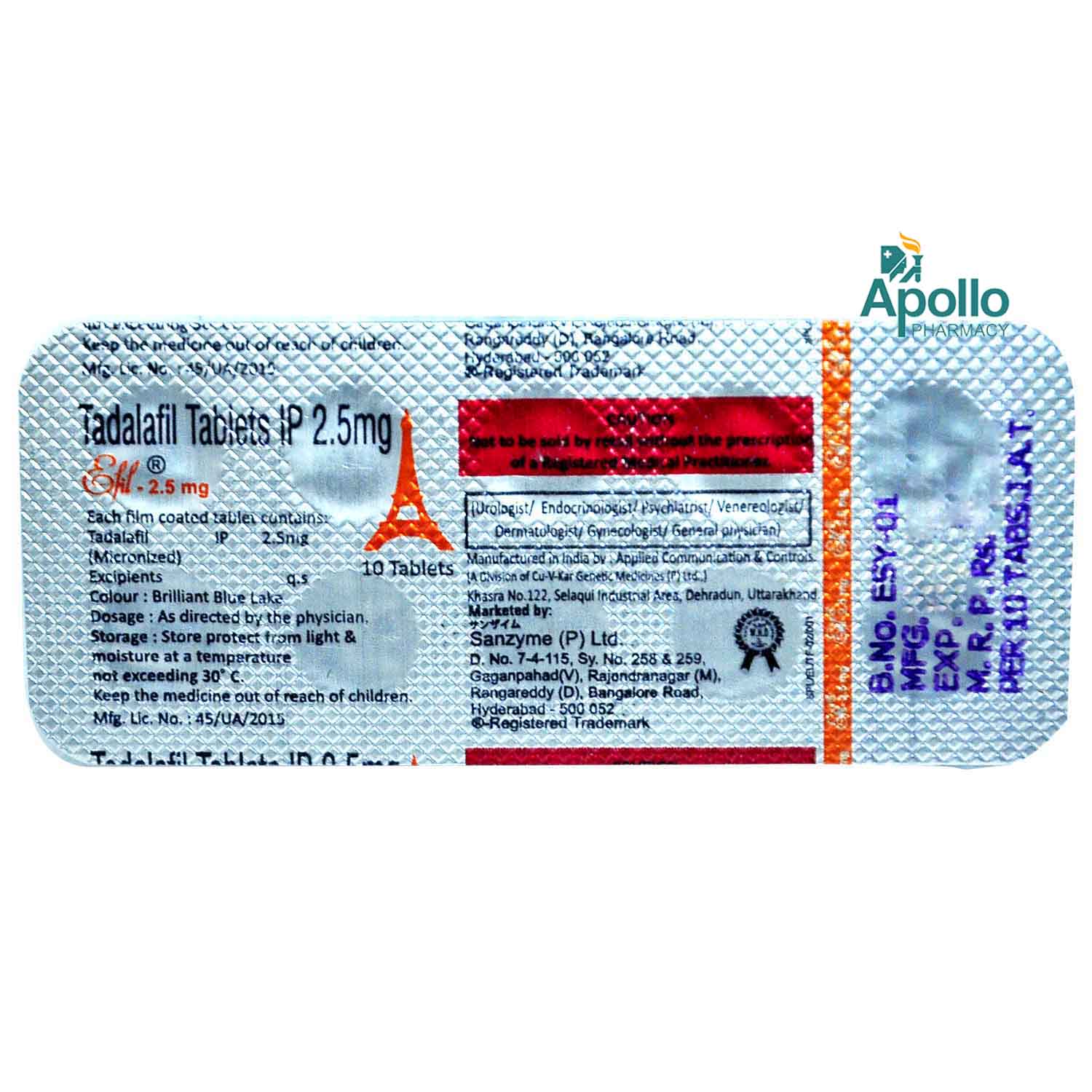 Buy tadalafil 2.5mg