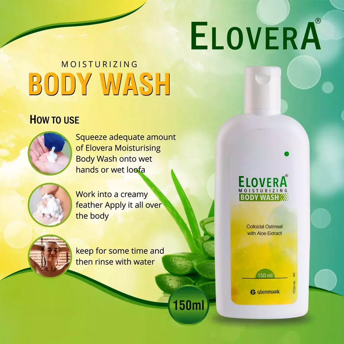 Glenmark Elovera Moisturising Body Wash, 150 ml Price, Uses, Side