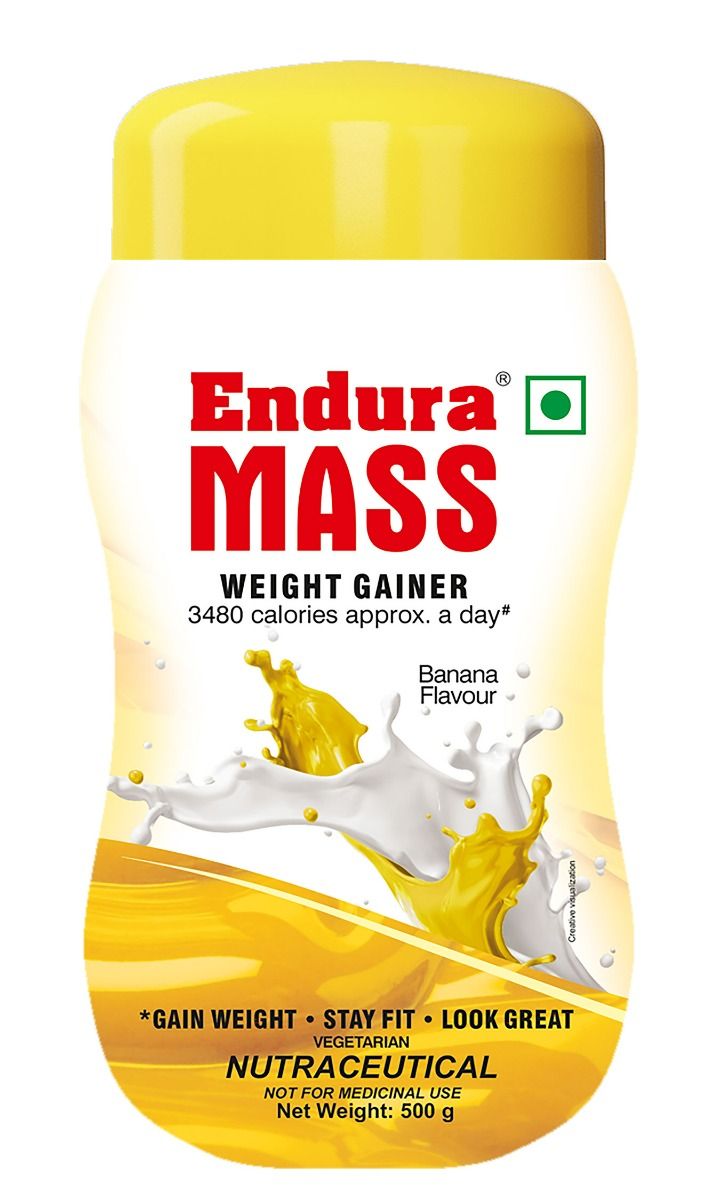 Buy Endura Mass Banana Flavour Powder, 500 gm Online