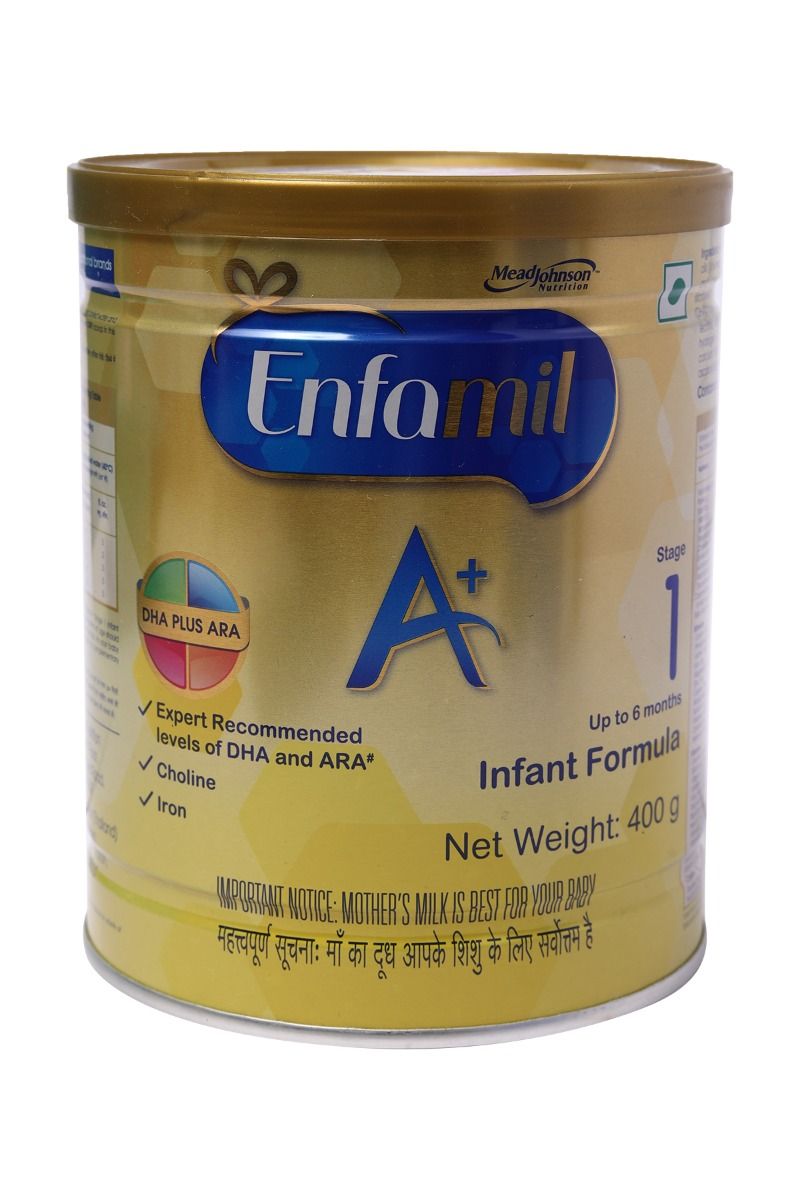 Enfamil A+ Infant Formula Stage 1 Powder, 400 gm, Pack of 1 