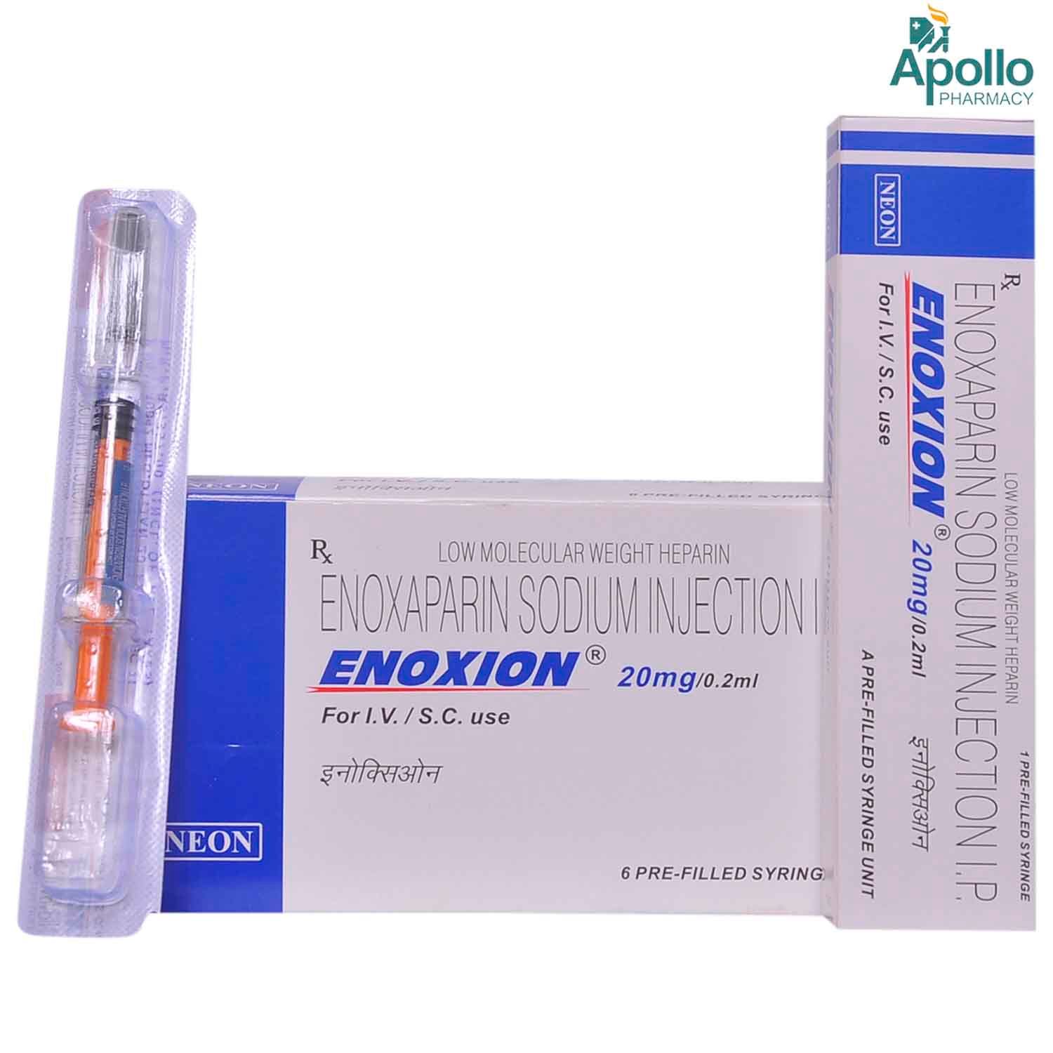 Enoxion 20 mg Injection 1's, Pack of 1 INJECTION