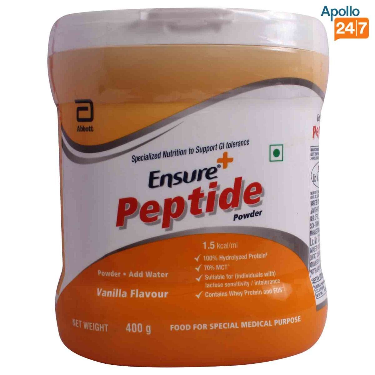 Ensure Plus Peptide Vanilla Flavour Powder, 400 gm, Pack of 1 