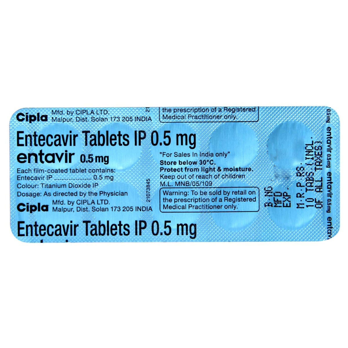 Entavir 0.5 Mg Tablet 10's Price, Uses, Side Effects, Composition ...