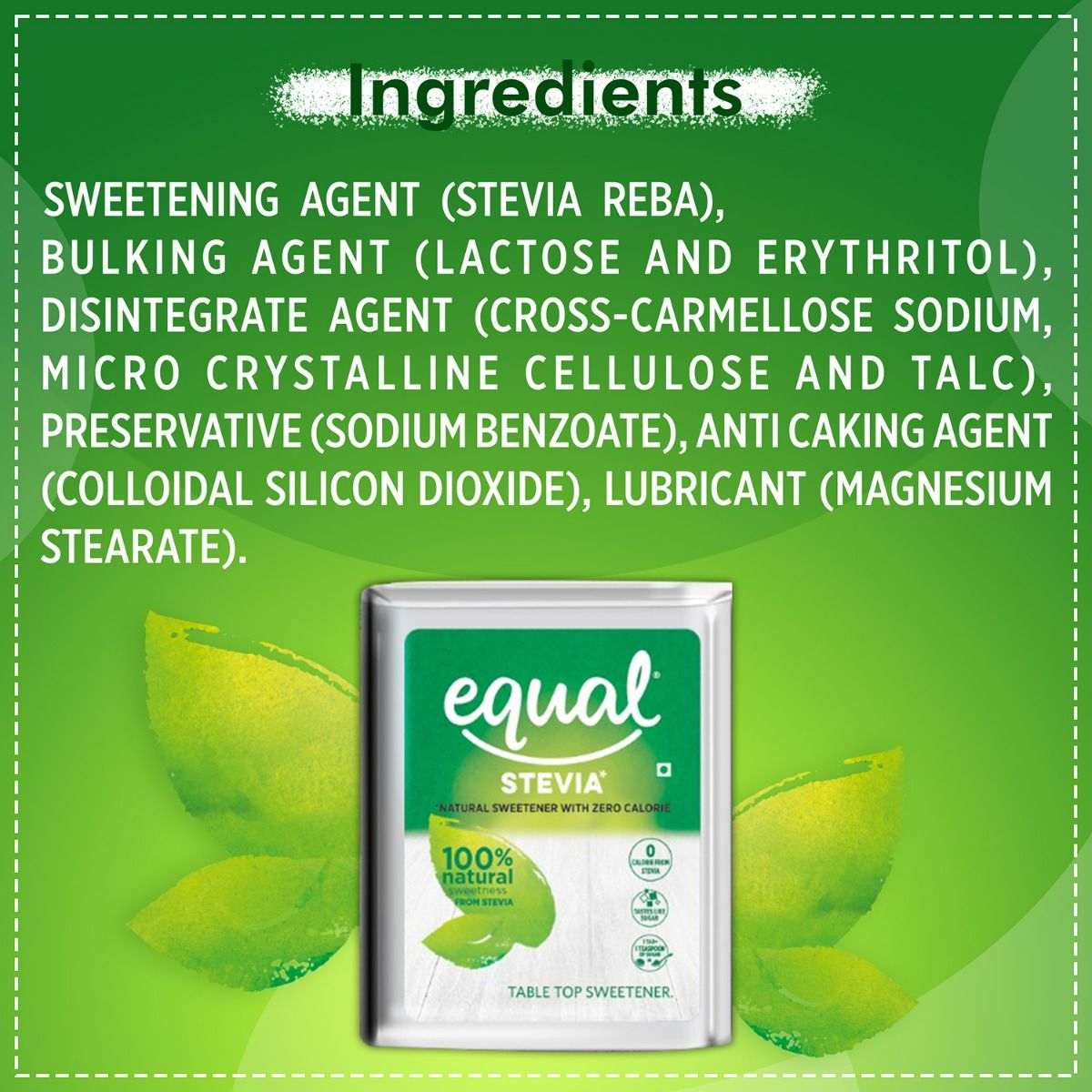 Equal Stevia Natural Sweetener, 300 Tablets Price, Uses, Side Effects