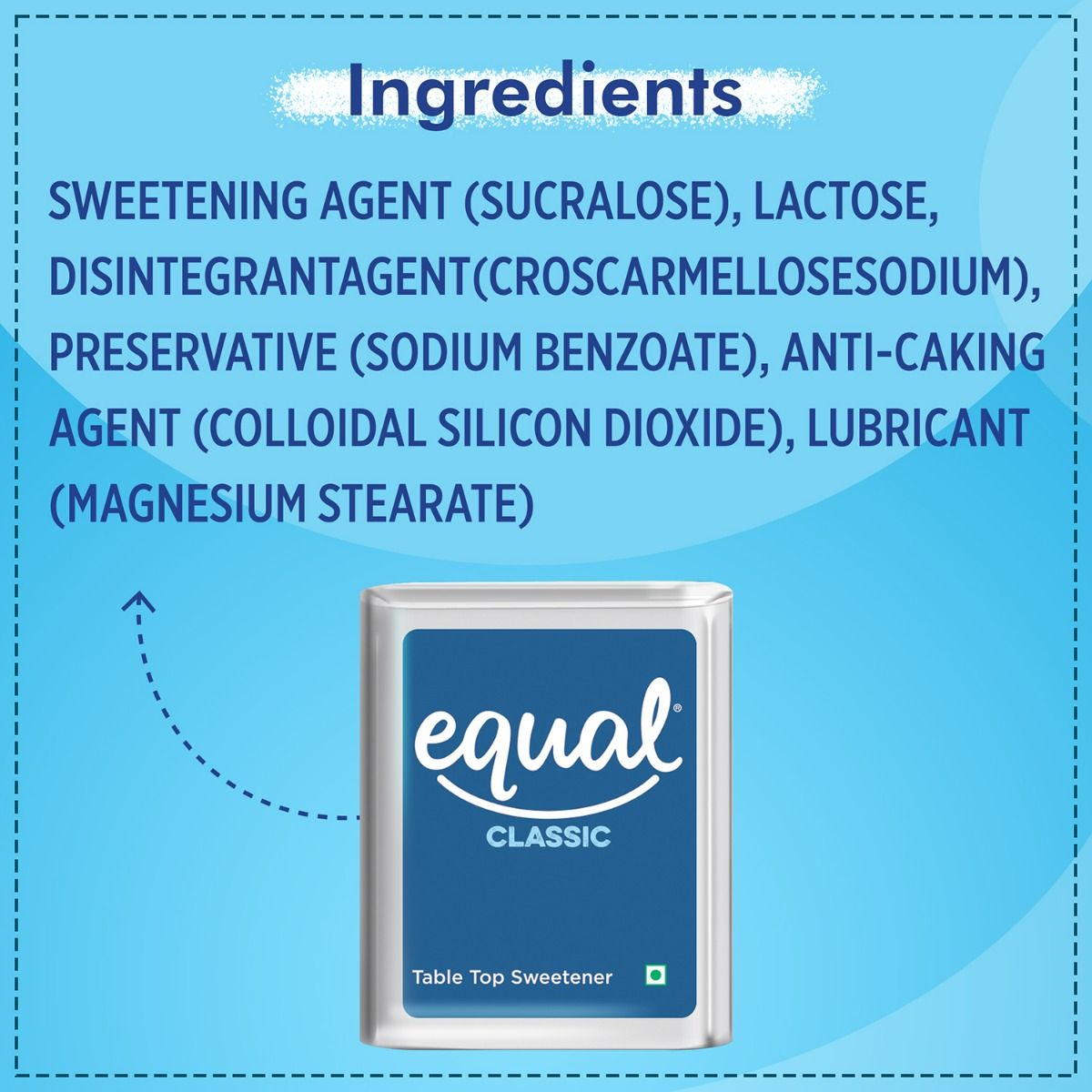 Equal Classic Zero Calorie Sweetener, 100 Tablets, Pack of 1 