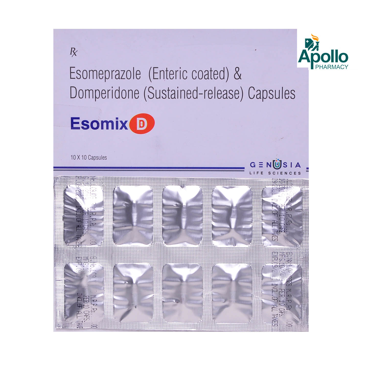 Esomix D Capsule 10 S Price Uses Side Effects Composition Apollo Pharmacy