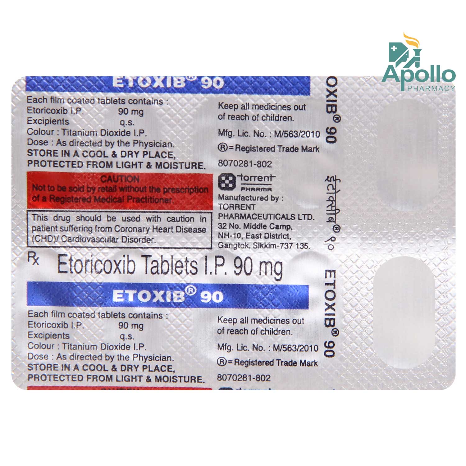 Etoxib 90 Tablet 10's Price, Uses, Side Effects, Composition - Apollo ...