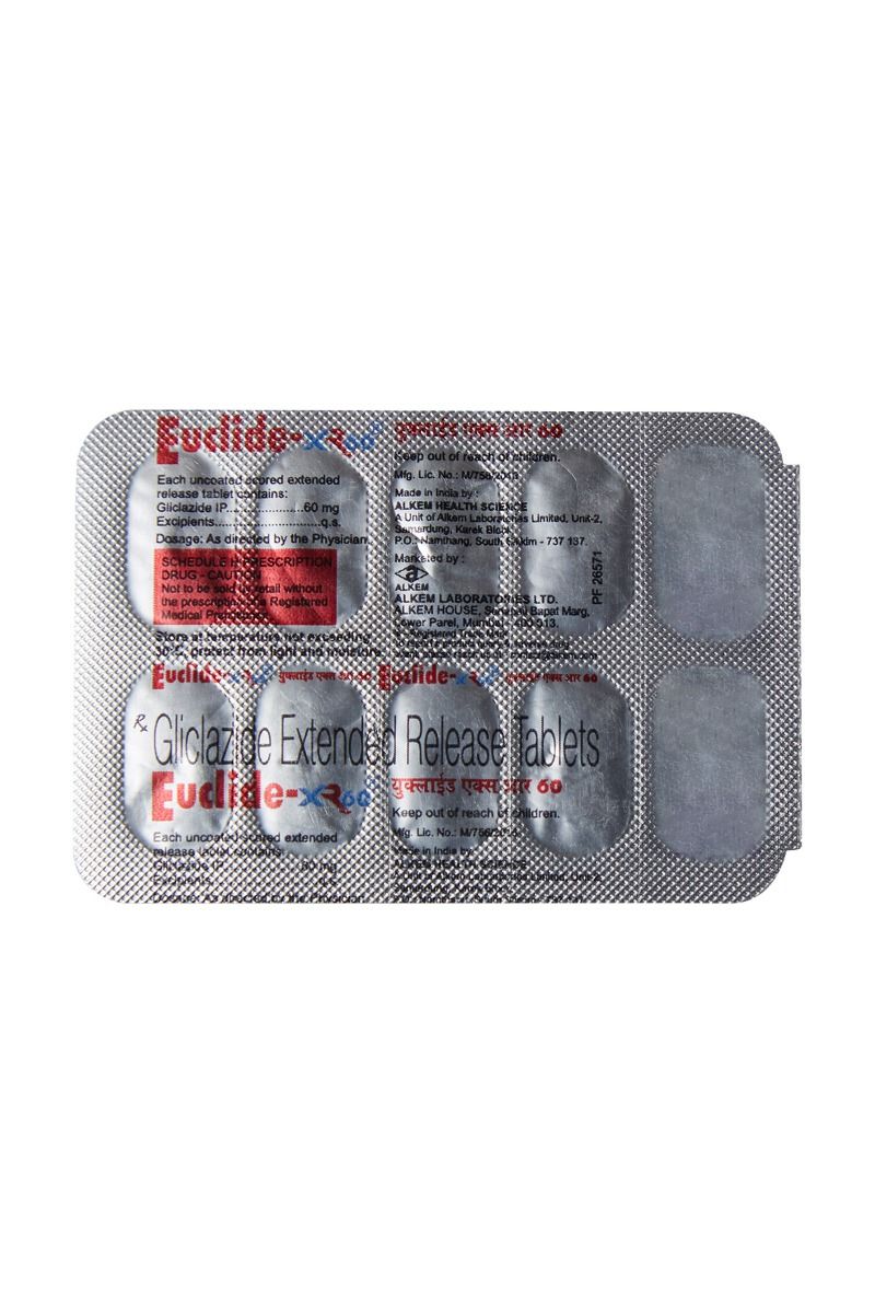 EUCLIDE-XR 60MG TABLETS 10'S, Pack of 10 TABLETS