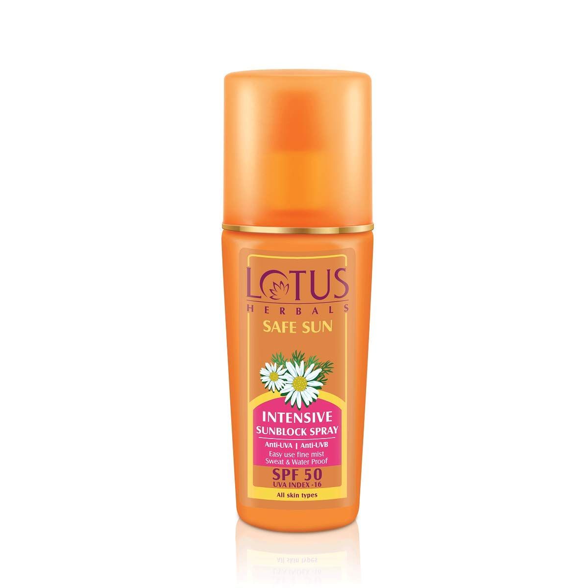 Buy Lotus Herbals Safe Sun Intensive SPF 50 Sunblock Spray, 80 ml Online