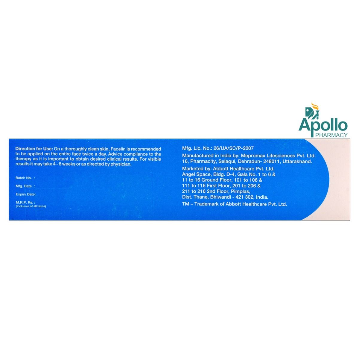 Faceclin Gel 20 gm Price, Uses, Side Effects, Composition Apollo Pharmacy