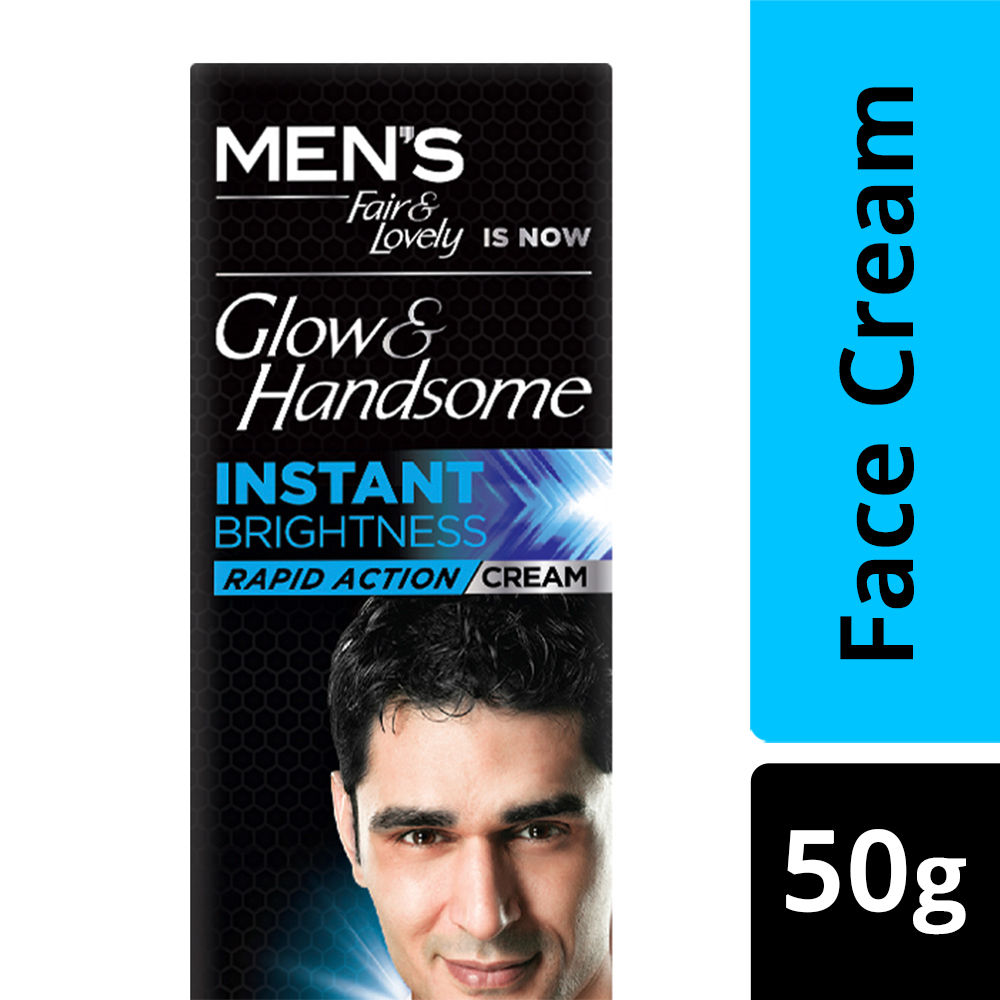 Glow & Handsome Instant Brightness Cream for Men, 50 gm, Pack of 1 