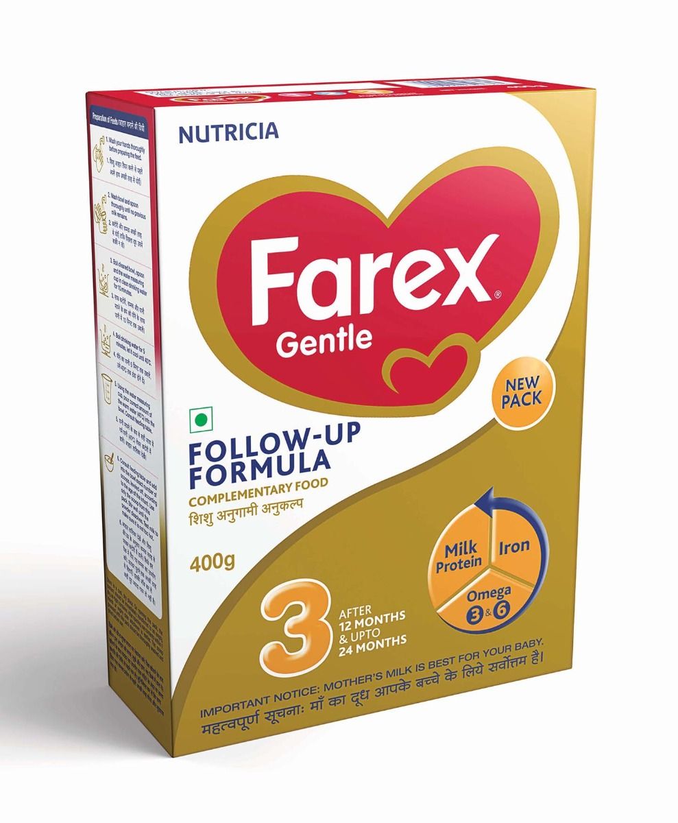 Buy Farex Gentle Follow-Up Formula Stage 3 Powder for 12 to 24 Months, 400 gm Refill Pack Online