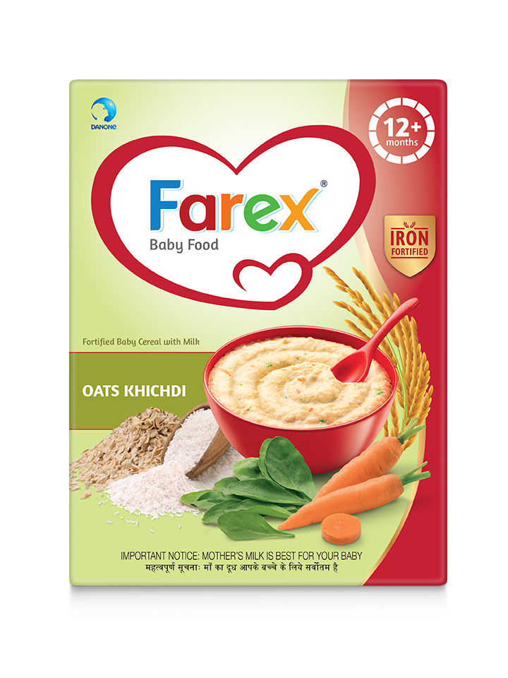 Buy Farex Oats Khichidi Baby Cereal, After 12 Months, 300 gm Refill Pack Online