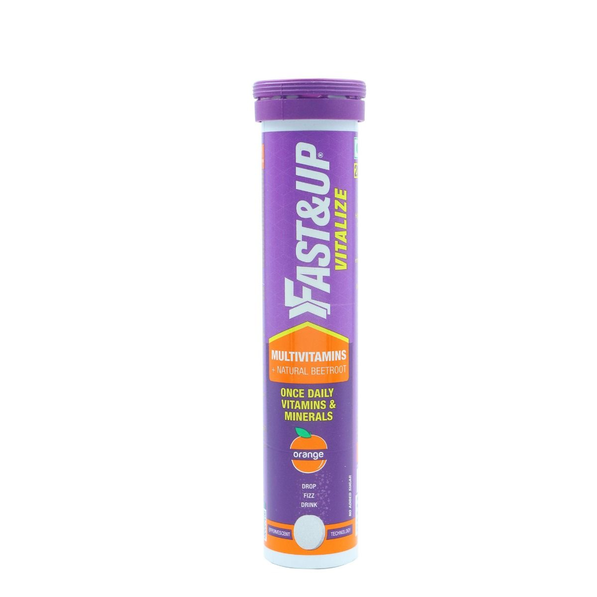 Fast&Up Vitalize Multivitamins Orange Flavour, 20 Effervescent Tablets, Pack of 1 