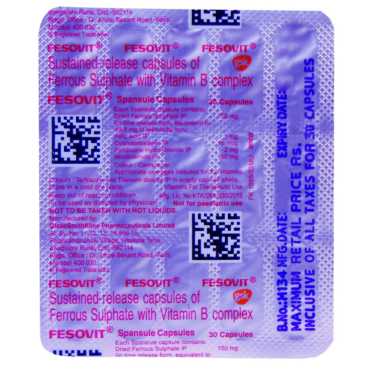 Fesovit Spansule Capsule 30's Price, Uses, Side Effects, Composition