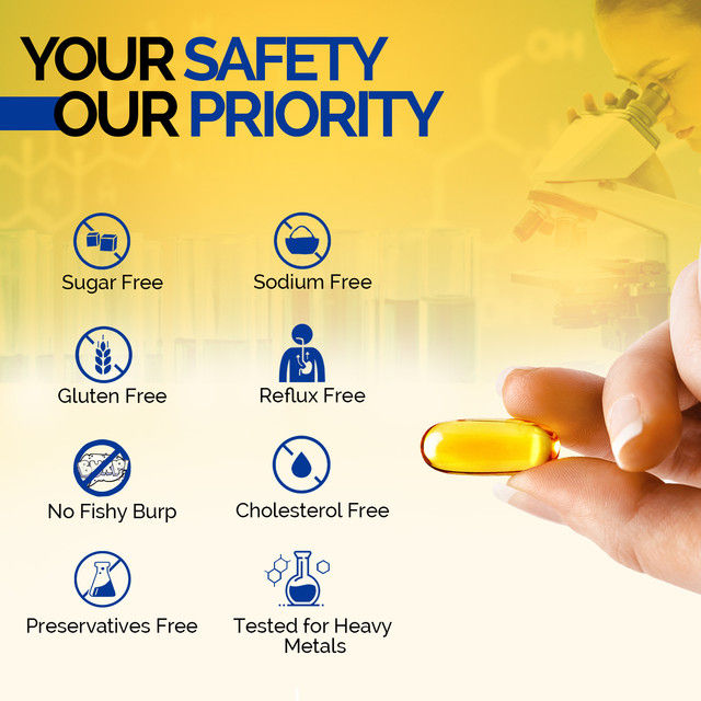 Neuherbs DeepSea Fish Oil Lemon Flavoured 2500 mg, 60 Softgels Price