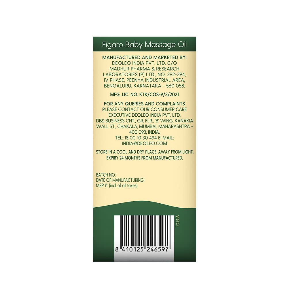 Figaro Baby Massage Oil 100Ml Price, Uses, Side Effects, Composition