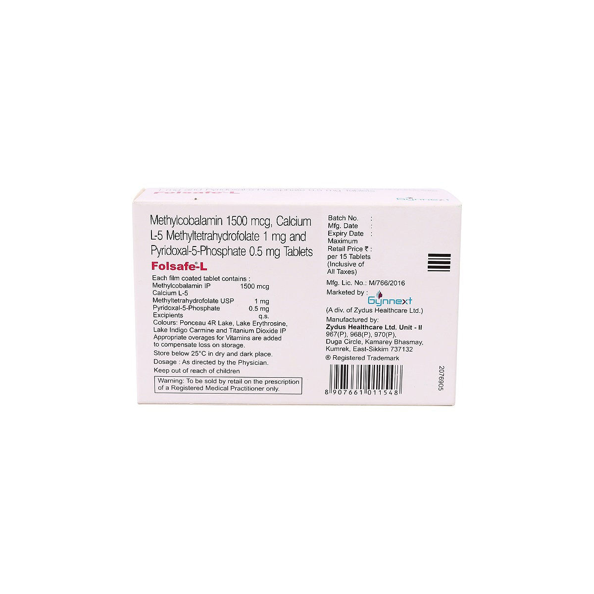 Folsafe-L Tablet 15's Price, Uses, Side Effects, Composition - Apollo ...