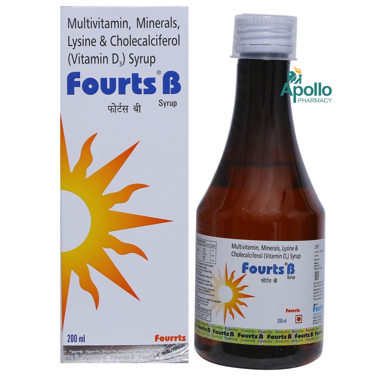 Fourts B Syrup 200 Ml Price, Uses, Side Effects, Composition - Apollo ...