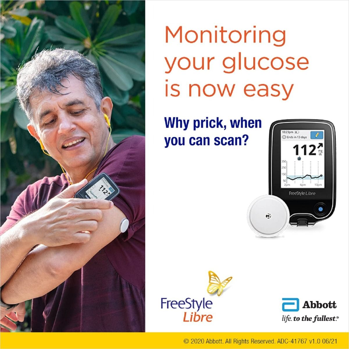 FreeStyle Libre Sensor - Flash Glucose Monitoring System, 1 Count, Pack of 1 