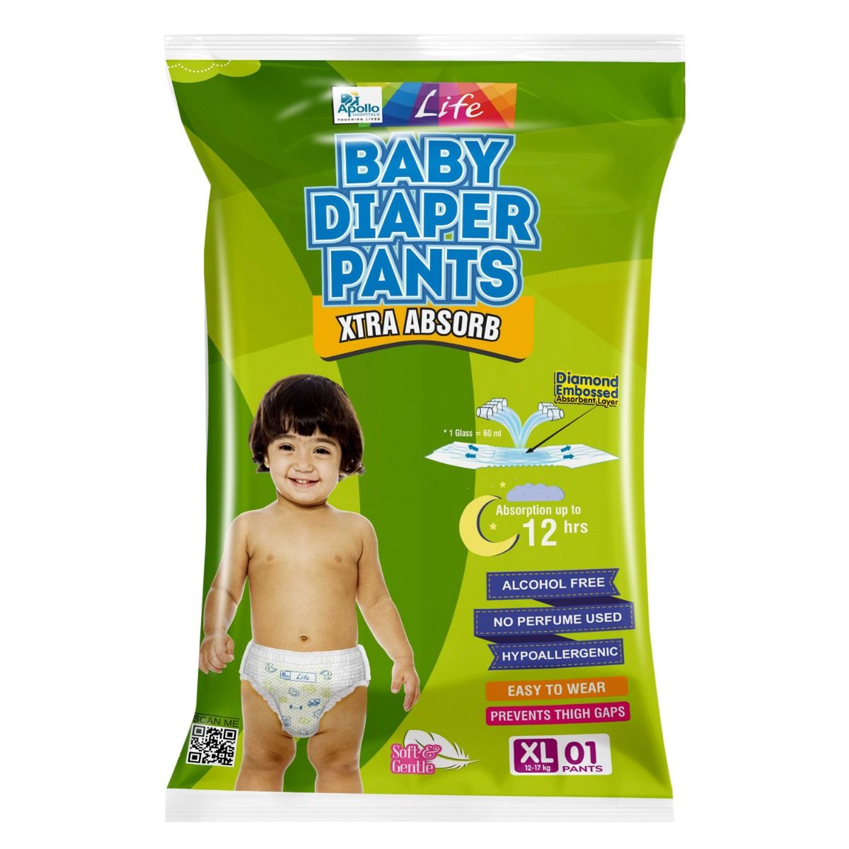 Buy Apollo Life Baby Diaper Pants XL, 1 Count Online