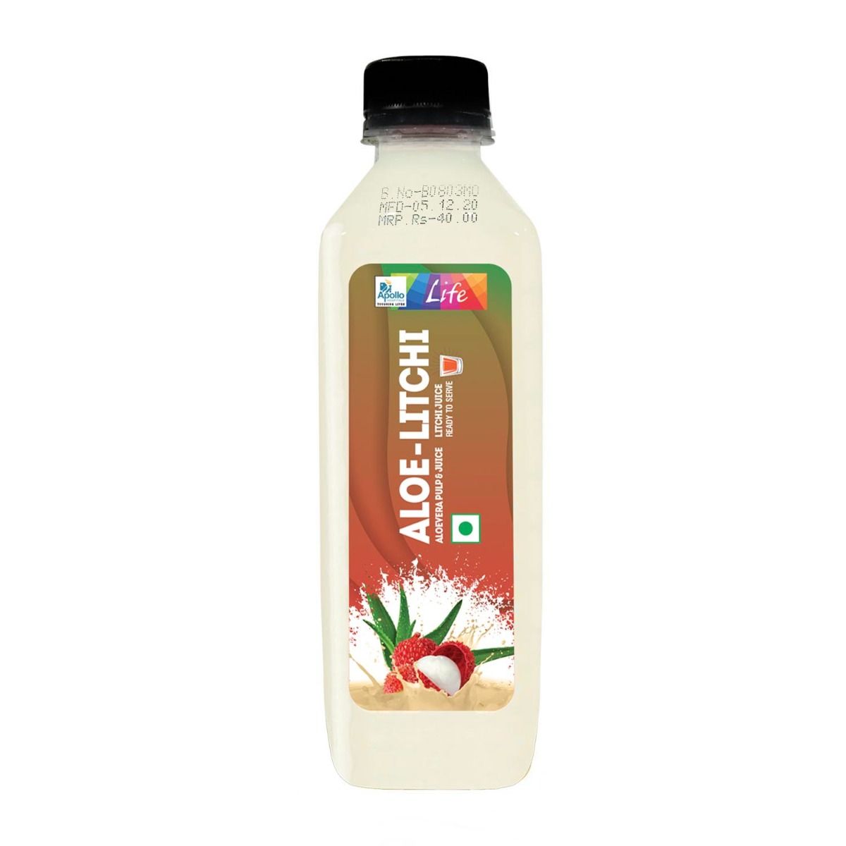 Apollo Life Aloe-Litchi Juice, 300 ml, Pack of 1 