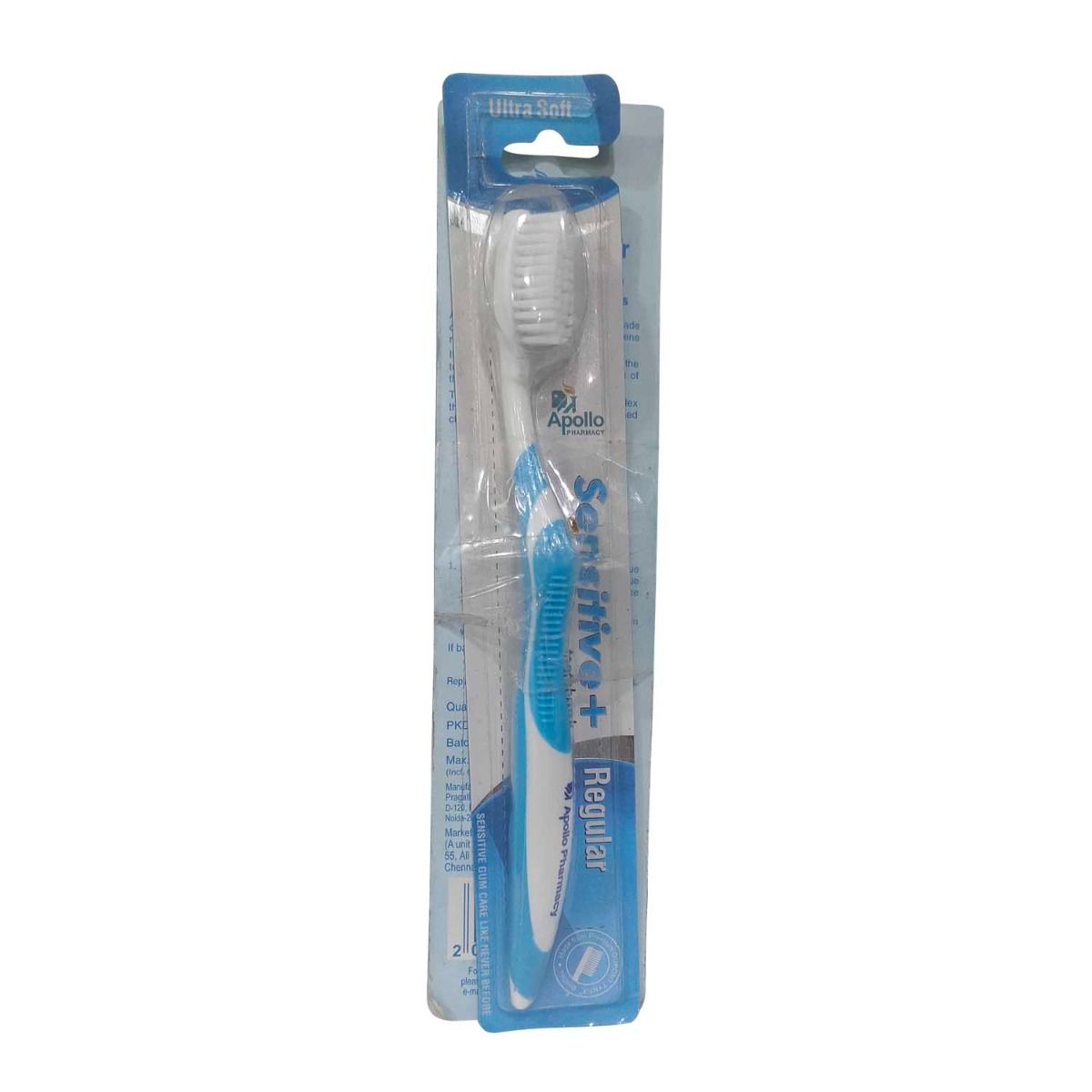 Apollo Pharmacy Value Pack Sensitive Toothbrush & Tongue Cleaner, 1 Kit, Pack of 1 