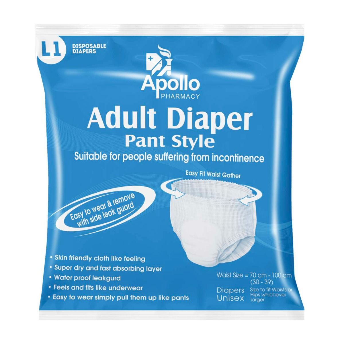 Buy Apollo Life Adult Diaper Pants Large, 1 Count Online