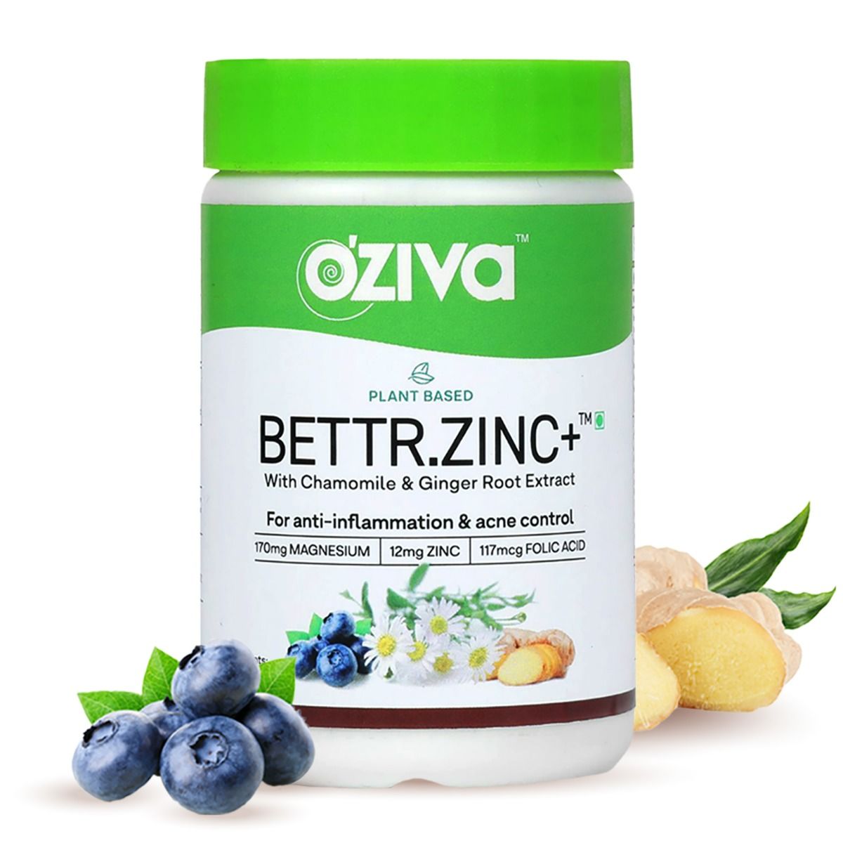 OZiva Plant Based Bettr.Zinc+, 60 Capsules, Pack of 1 